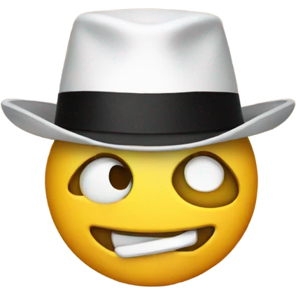 Emoji with a French hat  emoji