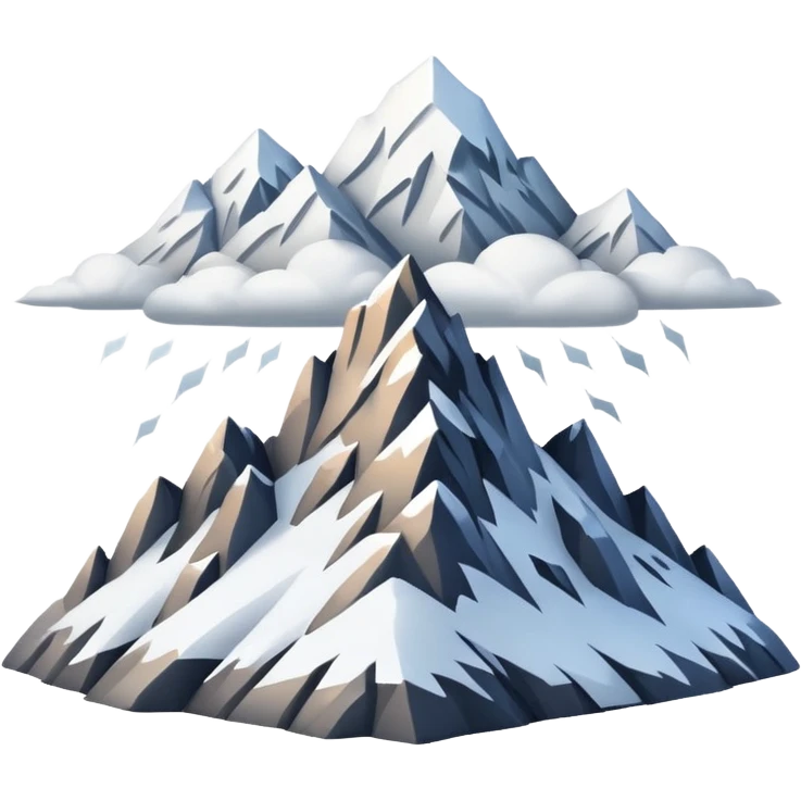 mountain with snow emoji