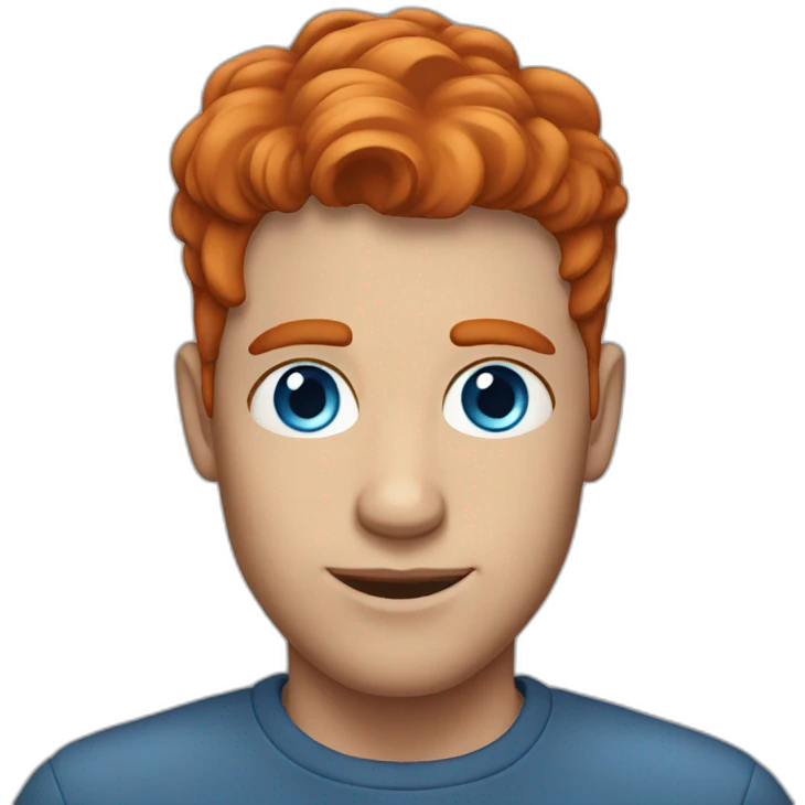 man with red hair and blue eyes emoji