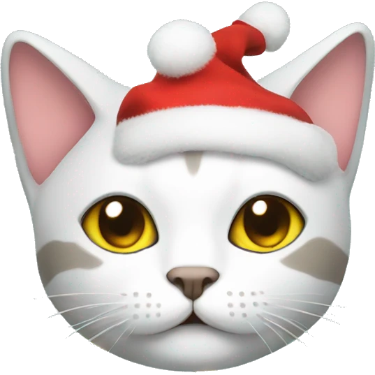 cat with christmas lights wrapped around  emoji