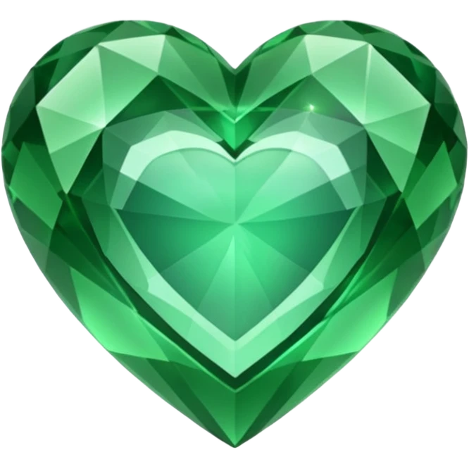 green crystal heart emoji