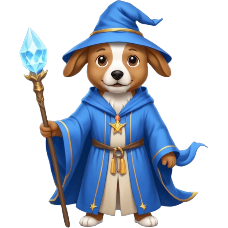 Dog wizard emoji