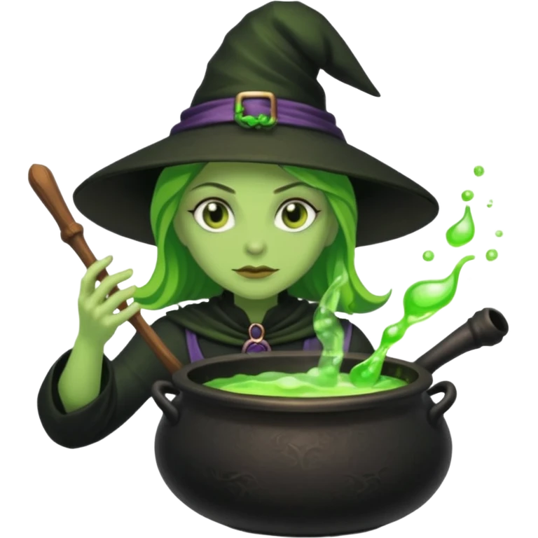 green witch cooking potion emoji