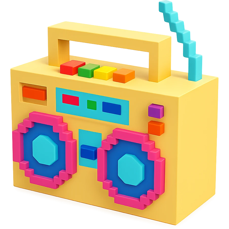 beige boombox emoji
