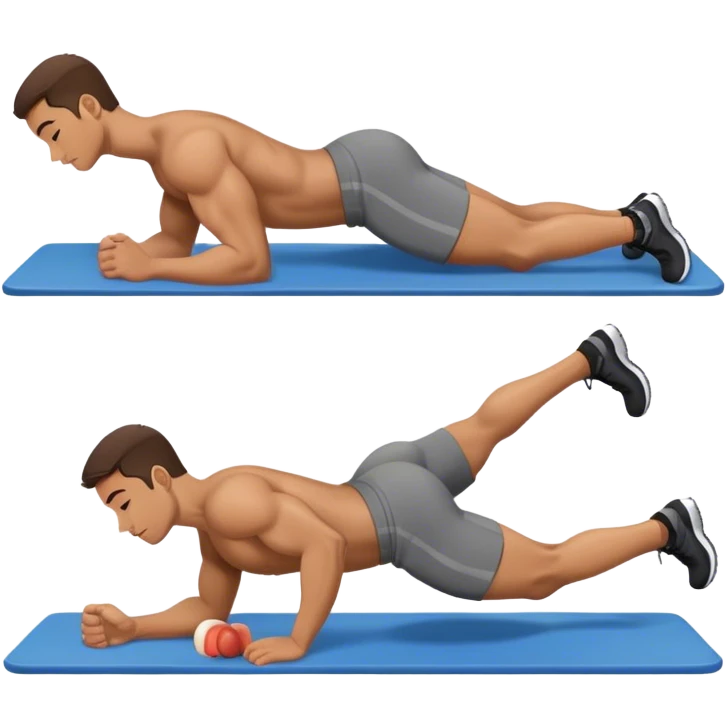 side-view guy lying down weighted glute-bridges emoji