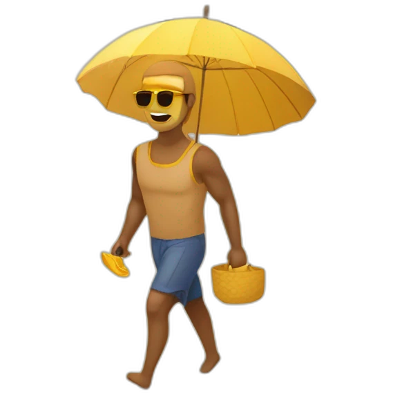 Una mañana caminando por la playa emoji