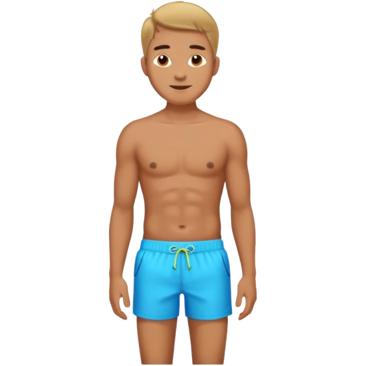 Man clothing less emoji