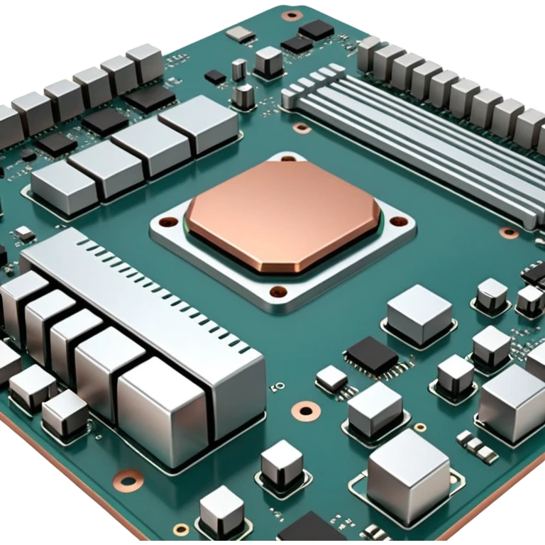 motherboard 3D oblique view emoji