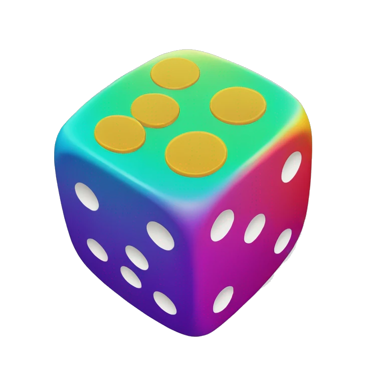 dice colourful.

 emoji