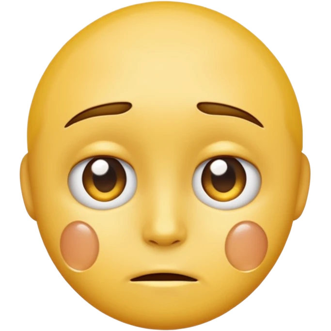 A regular yellow  skin, round face emoji looking straight at me not smilling, just staring with a tear rolling down its cheek emoji