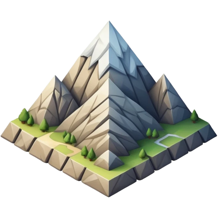 Mountain shaped like a parallelogram with Kurdish cultural elements emoji