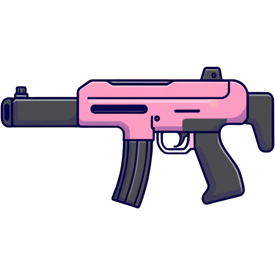pink P90 submachine gun emoji