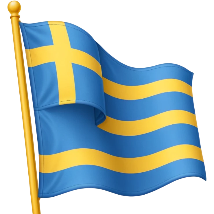 Blue and yellow flag emoji