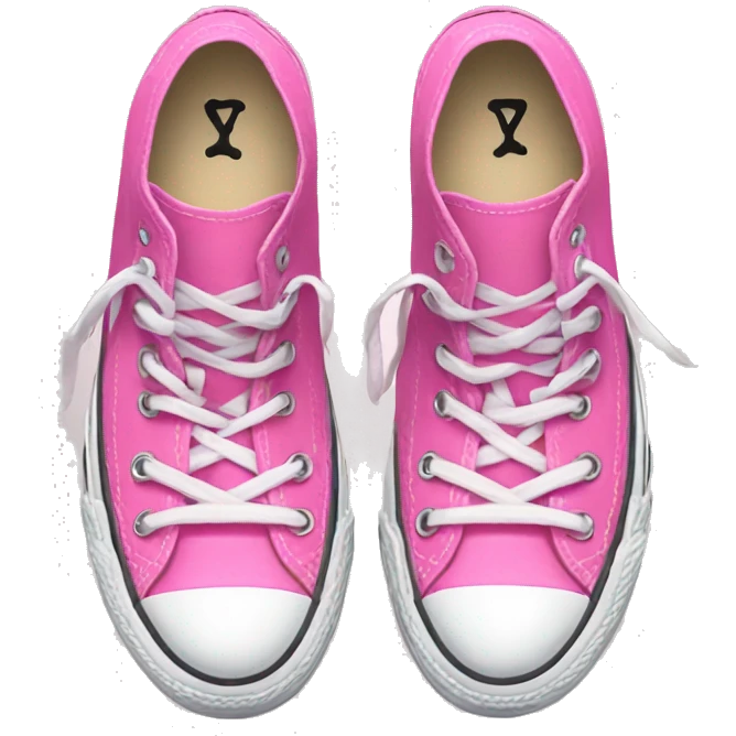 Pink shoes converse  emoji