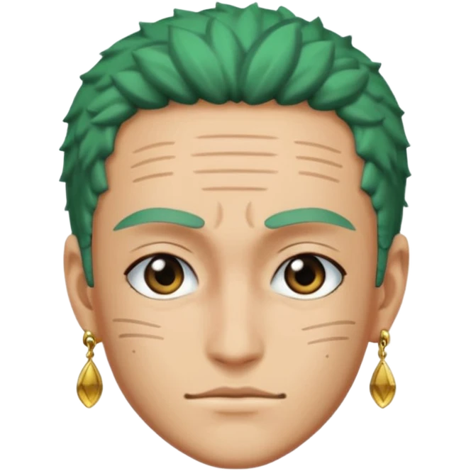 Zoro earrings emoji