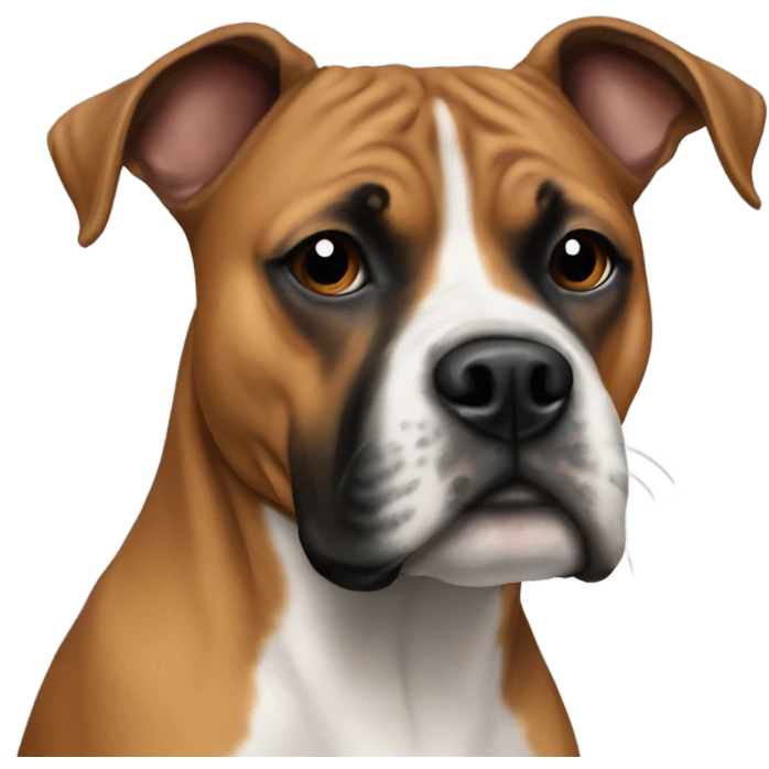 Boxer and American stafforshire terrier mix  emoji