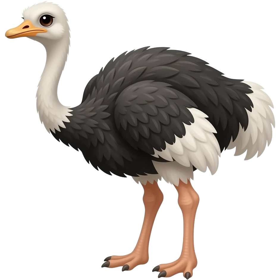 A normal ostrich with 2 legs emoji