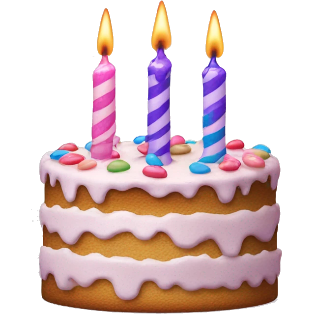 Birthday cake with candles  emoji
