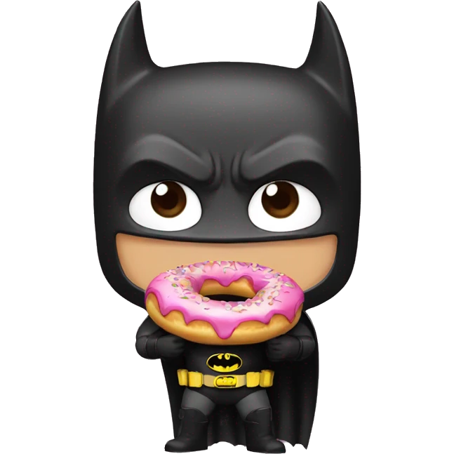 Batman eat a donut emoji