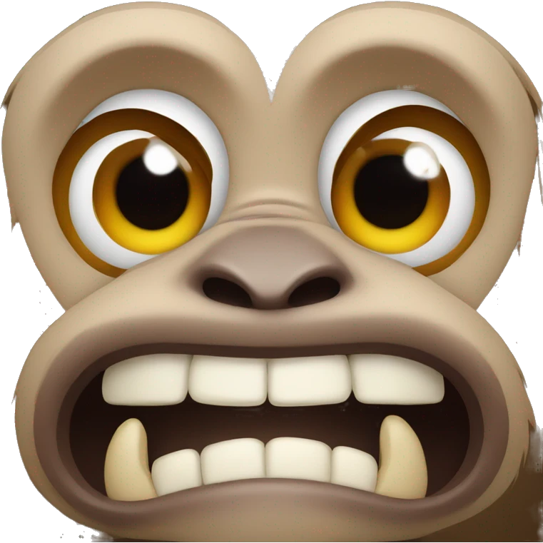 monkey with teeth emoji