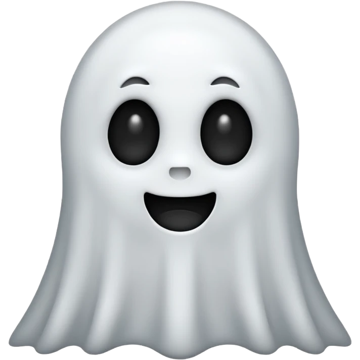 ghost emoji with cute face emoji