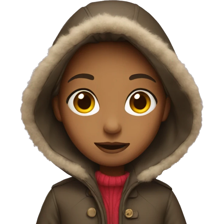 Girl with coat emoji