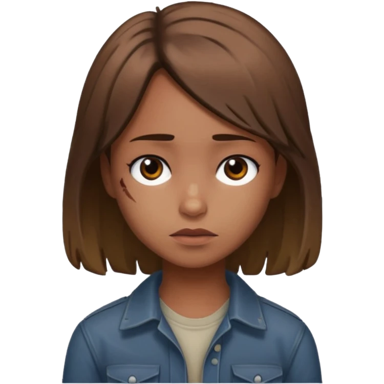 Make me a Rick grimes type hair on a girl emoji