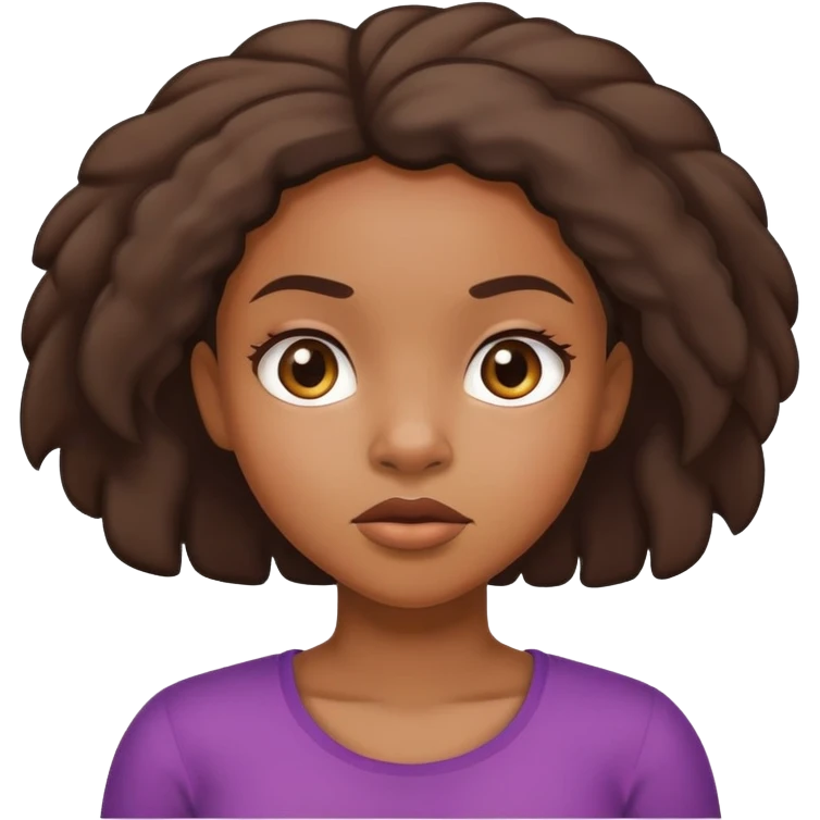 African American girl shrugging emoji