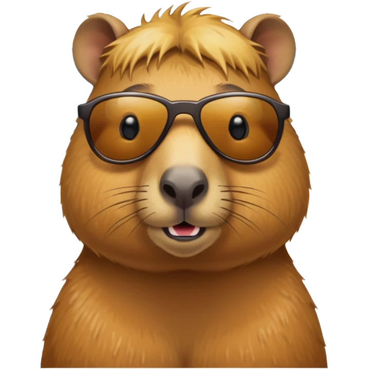 female capybara on beach emoji