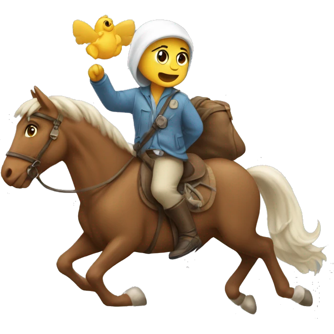 un hada montando a caballo  emoji