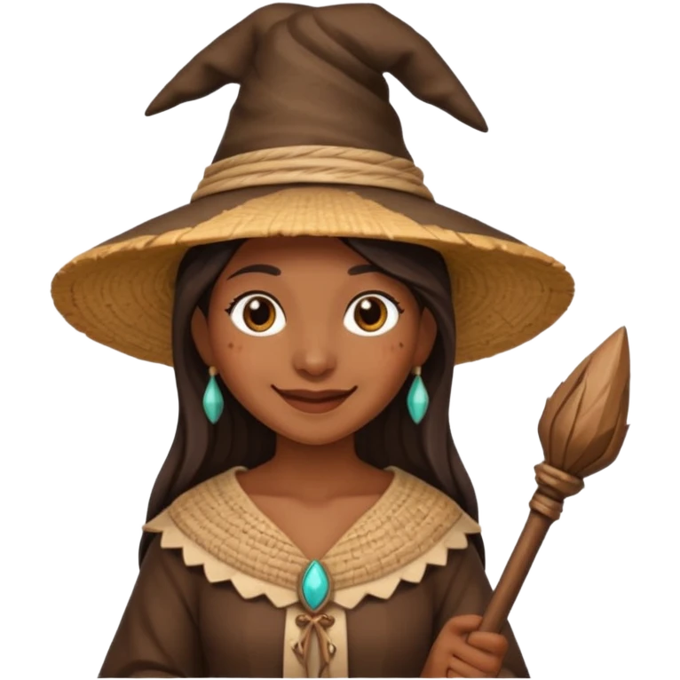 Bruja en escoba emoji