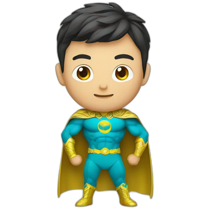 Superhero Kazakhman with ornament of Kazakhstan emoji