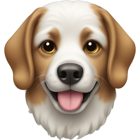 Dog wearing good ir emoji
