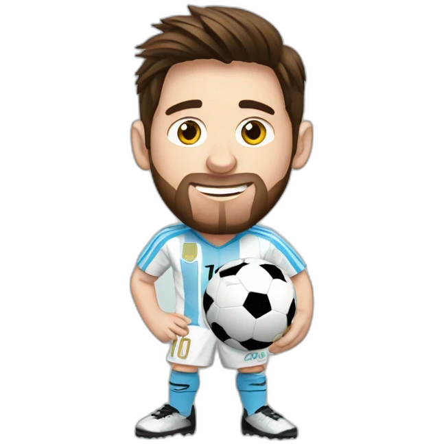 messi with world cup emoji