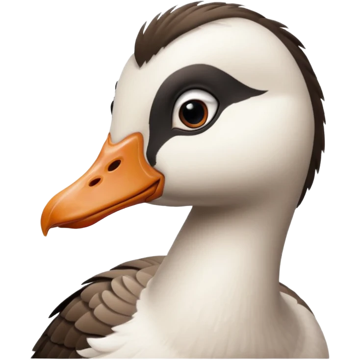 goose portrait with emo bangs emoji