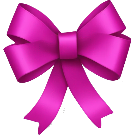 Ribbon in fuchsia  emoji