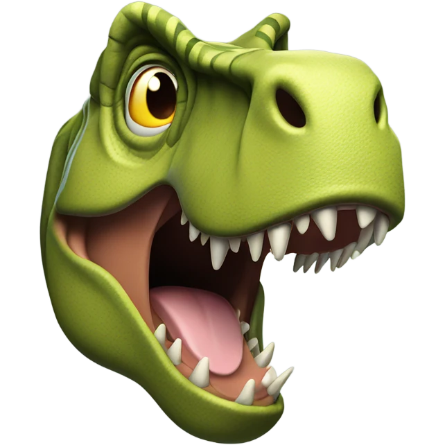 t-rex pointed towards the front left emoji