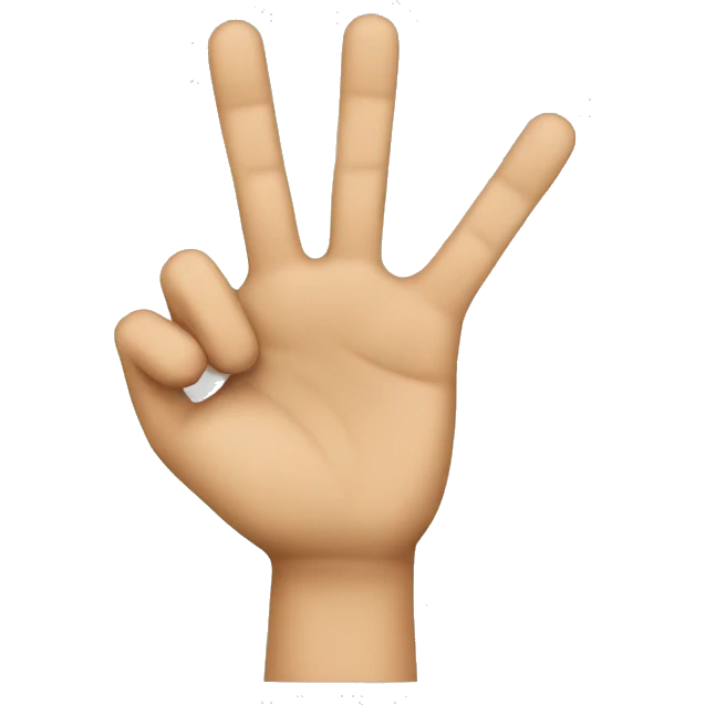Fingers making a W emoji