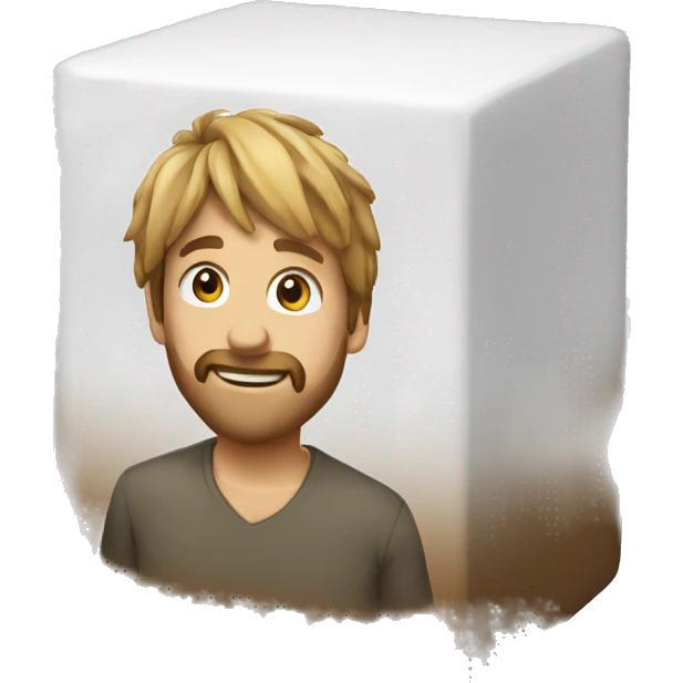 cubo com cabelo em cima emoji