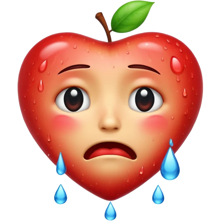 Apple emoji crying  emoji