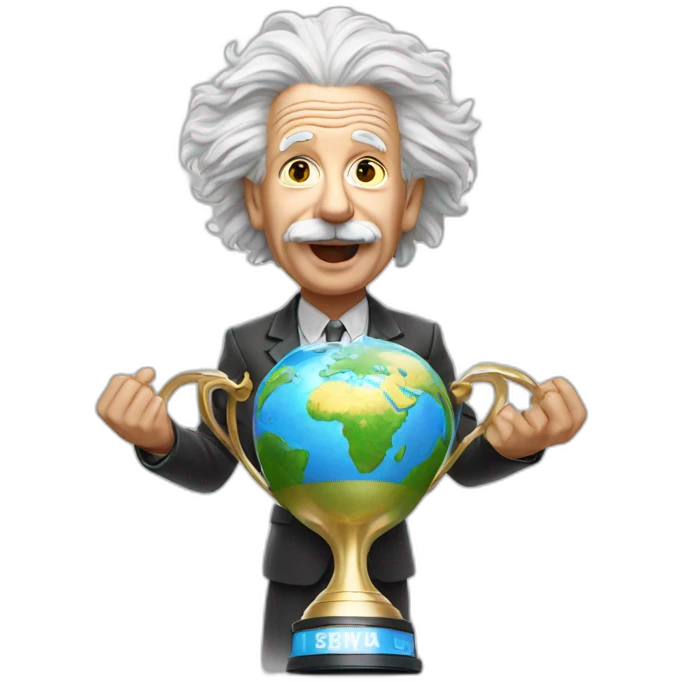 Einstein lifting world cup emoji