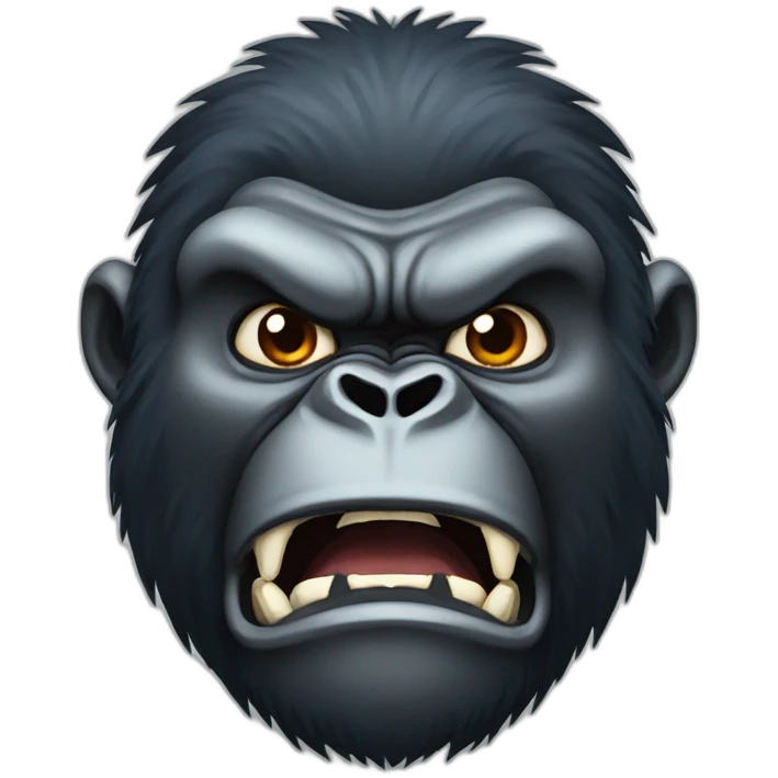 Angry gorilla head emoji