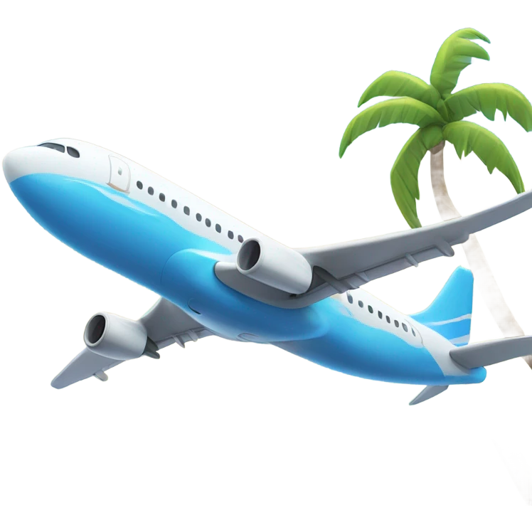Flying to Hawaii emoji