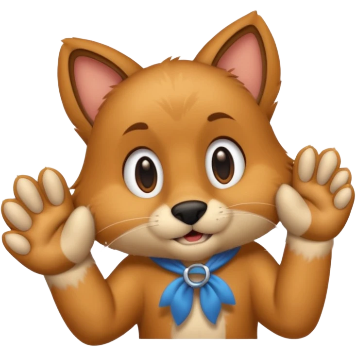 ⁠A twitching paw tapping or drumming against the screen. emoji