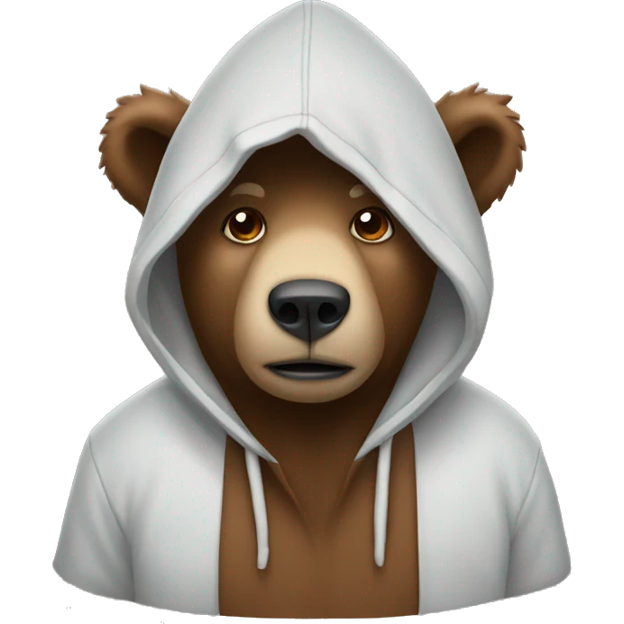 Bear with a hoodie  emoji