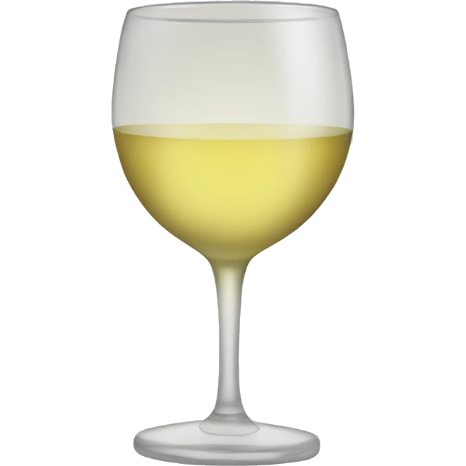 A glass of white wine emoji