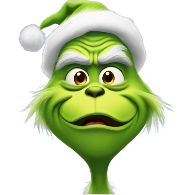 Grinch blowing a kiss emoji