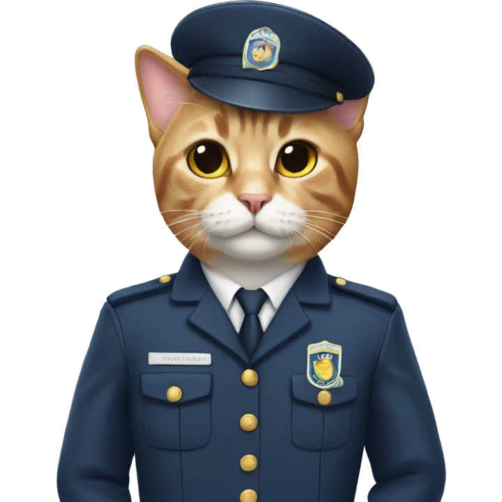 Cat wearing a uniform  emoji