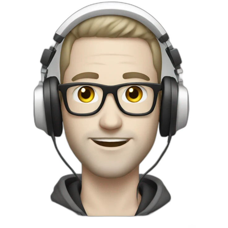White guy dj emoji