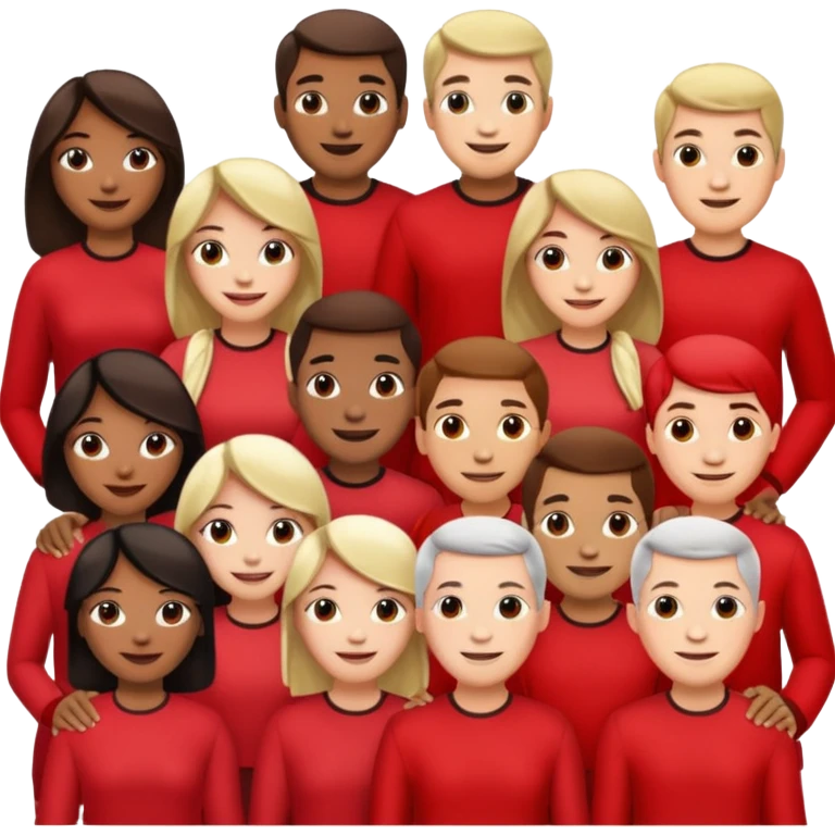 Red group peoples  emoji